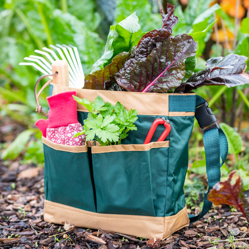 Garden Tool Bag (Tan & Green)